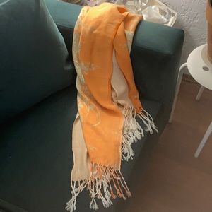 Pashmina-orange/cream colored, NWOT- elegant